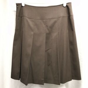 Jones New York Collection Stretch Brown Pleated Skirt Size 8